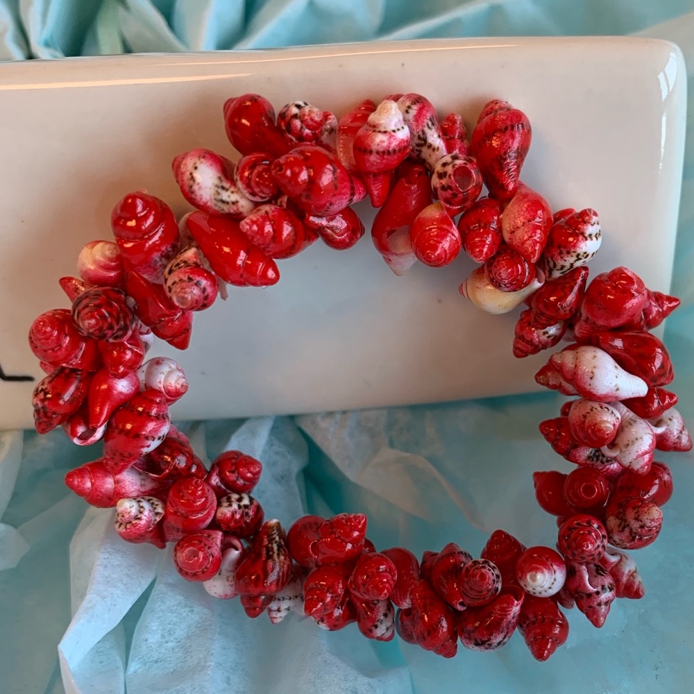 ๐โฑ๐โฑ Red real Shell bracelet - Picture 3 of 7